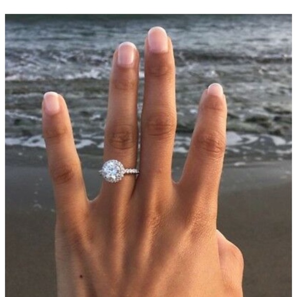 NEW 925 Sterling silver diamond stone ring - Picture 6 of 6